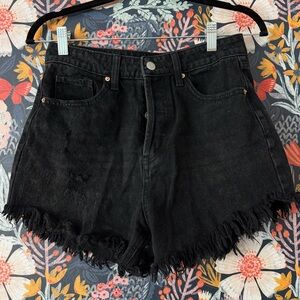 Wild Fable Distressed Black Jean Shorts